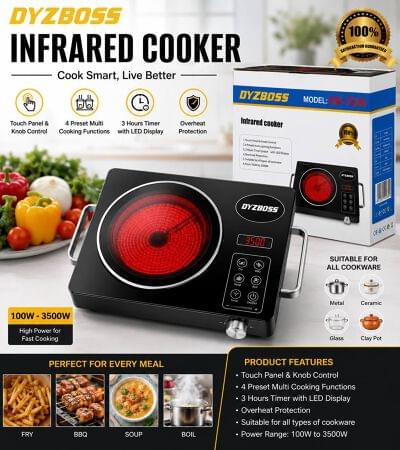 Dyzboss infrared cookware 3500 watt induction