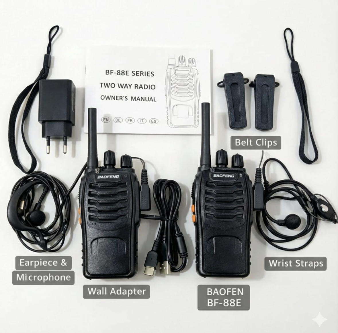 Baofeng Walkie Talkies BF-888S Rechargeable Two-Way Radios for Adults and child