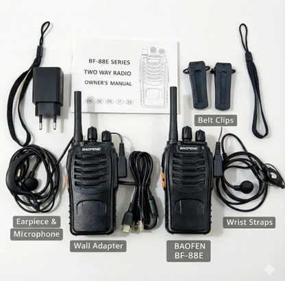 Baofeng Walkie Talkies BF-888S Rechargeable Two-Way Radios for Adults and child