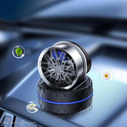 360° Rotating Alloy Wheel Car Air Freshener Diffuser