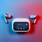 A9 Pro wireless earbuds with a smart touch screen display