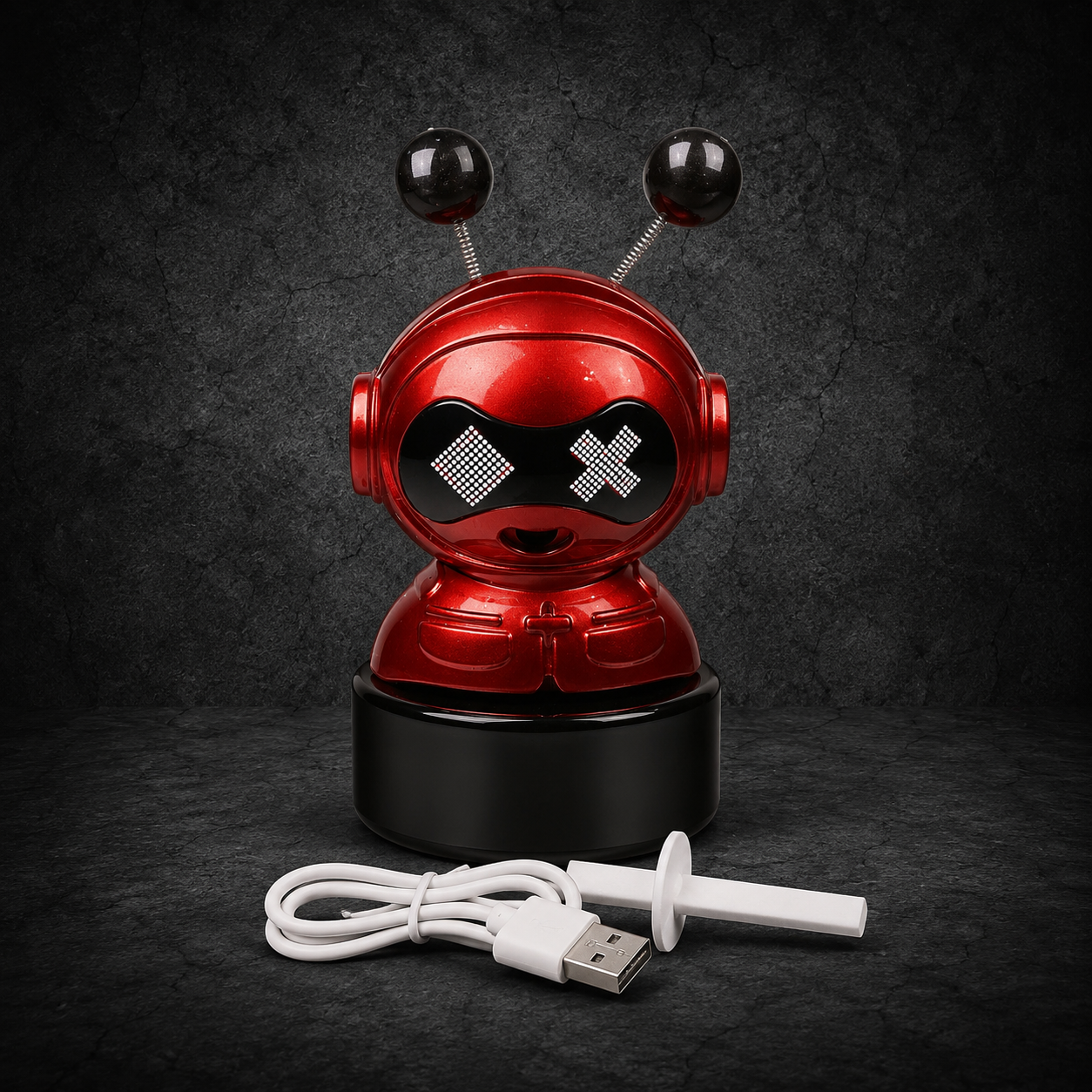 Smart AI Robot Car Air Freshener Diffuser | Intelligent Aromatherapy Aroma Diffuser | Auto Start & Stop | 3 Fragrance Modes | USB Rechargeable | Cute Expression Robot Air Freshener for Car, Home & Office
