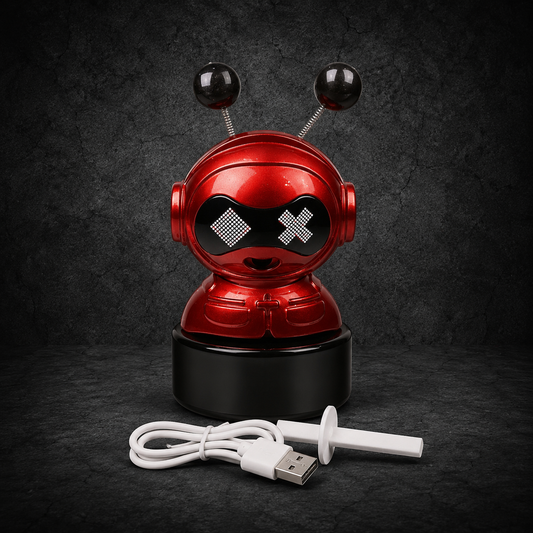 Smart AI Robot Car Air Freshener Diffuser | Intelligent Aromatherapy Aroma Diffuser | Auto Start & Stop | 3 Fragrance Modes | USB Rechargeable | Cute Expression Robot Air Freshener for Car, Home & Office