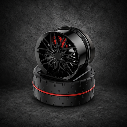 360° Rotating Alloy Wheel Car Air Freshener Diffuser