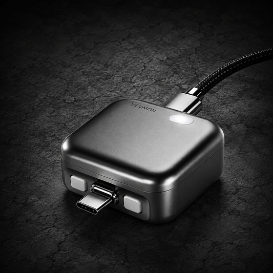 Smart Charger Adapter Auto Power Disconnector Guard | Automatic Charging Cut-Off | Type-C Fast Charging Protector | Prevents Overcharging | Battery Protection for Android Phones, iPhone (with Compatible Cable), Tablets & More