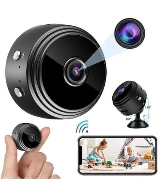 AB SmartEye Mini Wireless WiFi Security Camera | HD 1080p Indoor Video Recorder with Low Light Vision | Portable & Magnetic | Home, Office, and Baby Monitor