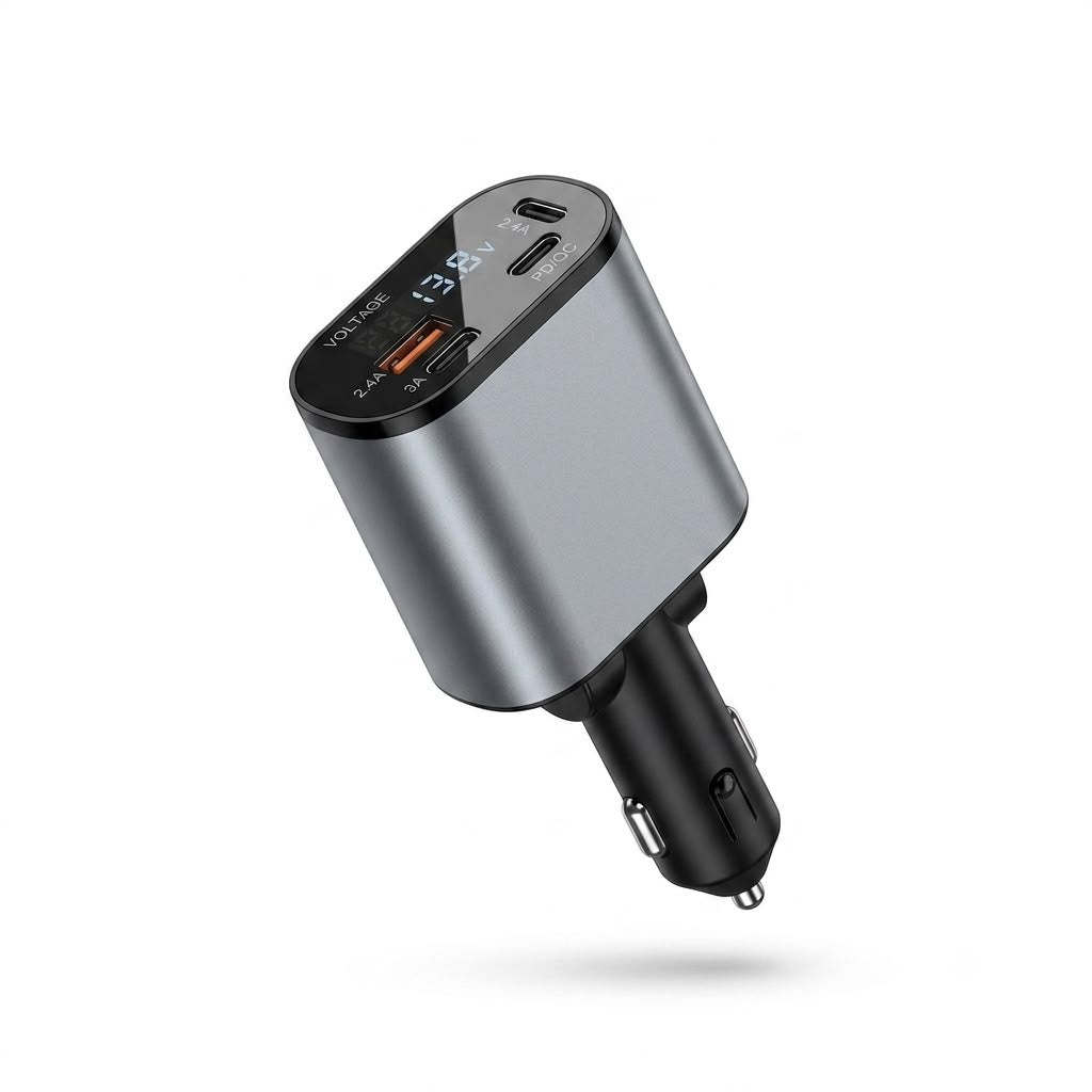 4 I N 1 Super Fast Charger & Magnetic bracket Car Holder Combo