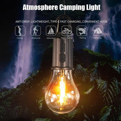 Rechargeable Camping Lights, Waterproof LED Tent Lights with USB Cable, 3 Modes Hanging Camping Lantern, Hanging Lamp for Hiking, Emergency, Camping, Household, Car Repairing