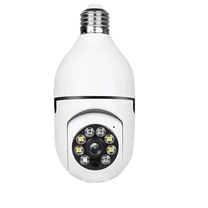 Smart 360 1080p HD Bulb Light Wireless WiFi Indoor IP Camera, HD Eye 360 Degree Panoramic Mini Lamp IR CCTV Home Security Camera