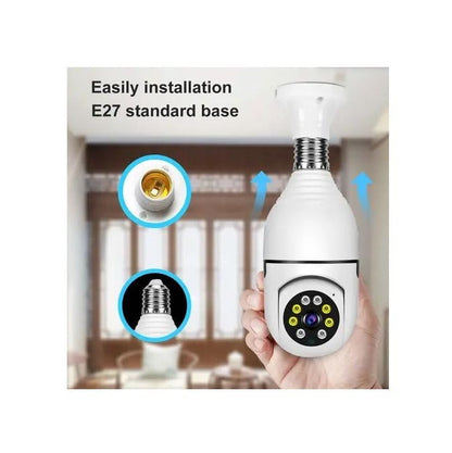 Smart 360 1080p HD Bulb Light Wireless WiFi Indoor IP Camera, HD Eye 360 Degree Panoramic Mini Lamp IR CCTV Home Security Camera