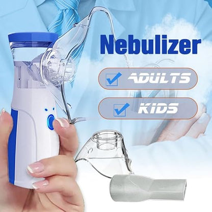 Portable Mesh Nebulizer No Noise, High Nebulization Rate, Personal Inhalers for Breathing Problems Lightweight, Travel Friendly for Adults & Kids. Multicolor