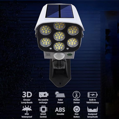 Camera Shape Solar Light Solar Sensor Light EcoFriendly NoCharger NoPower SolarSensor Light Three Speed Working Mode Intelligent Remote Control on Off Sensor 77 LEDlight Garden,Outdoor