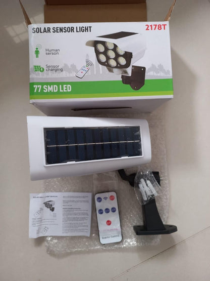 Camera Shape Solar Light Solar Sensor Light EcoFriendly NoCharger NoPower SolarSensor Light Three Speed Working Mode Intelligent Remote Control on Off Sensor 77 LEDlight Garden,Outdoor