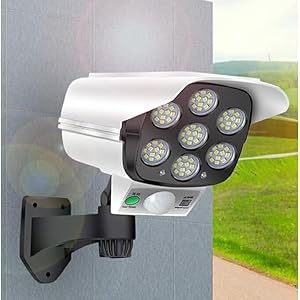 Camera Shape Solar Light Solar Sensor Light EcoFriendly NoCharger NoPower SolarSensor Light Three Speed Working Mode Intelligent Remote Control on Off Sensor 77 LEDlight Garden,Outdoor