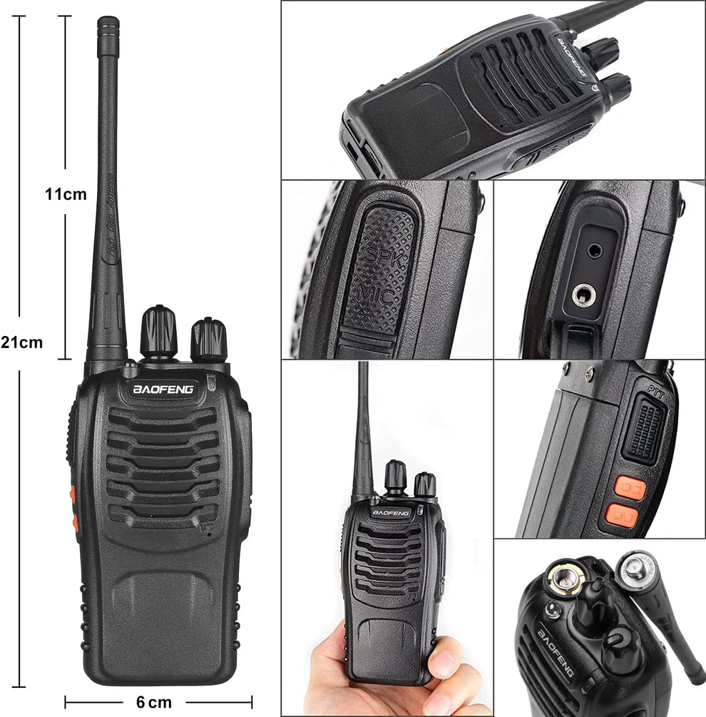 Baofeng Walkie Talkies BF-888S Rechargeable Two-Way Radios for Adults and child